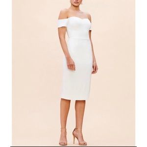 NWT Dress The Population White Bailey Dress Size Large Wedding Rehearsal
